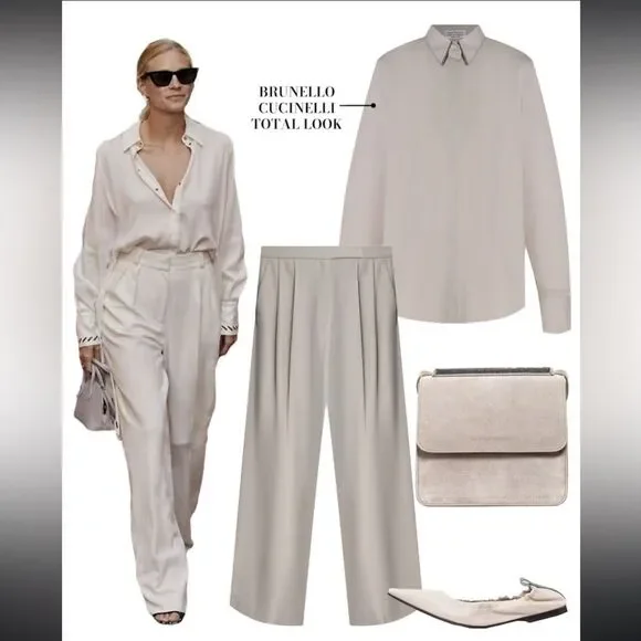 Tory Burch MINNIE TRAVEL BALLET Gold Flats sz 8M- Preowned - Picture 16 of 16